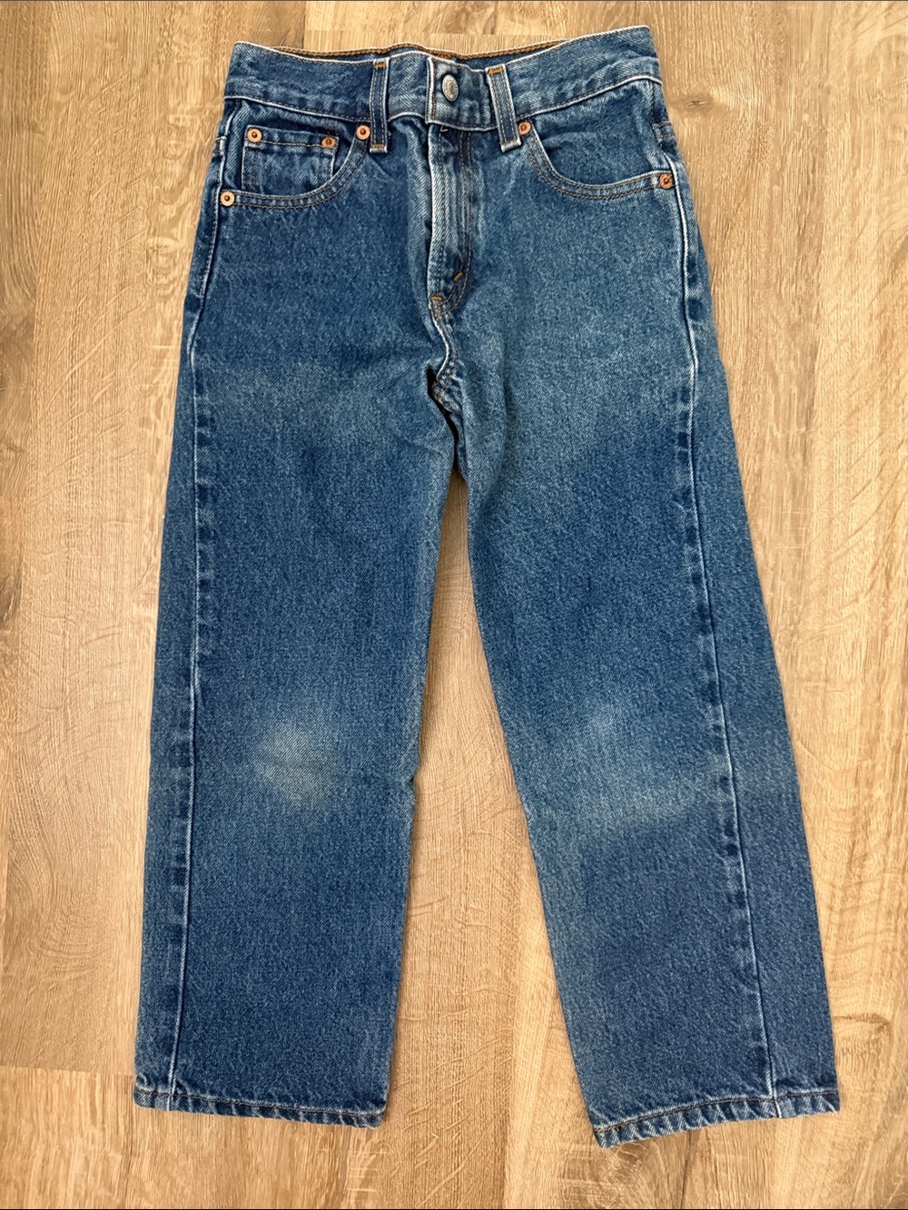 Levi’s Boys Relaxed Straight Fit Denim 550 Jeans in Medium Blue